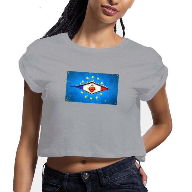 Image front ❀ Crop Top Léger Femme ~Premium+ ✧ DÉCHIRURE FRANCE/EUROPE [🌐 FR] ✨