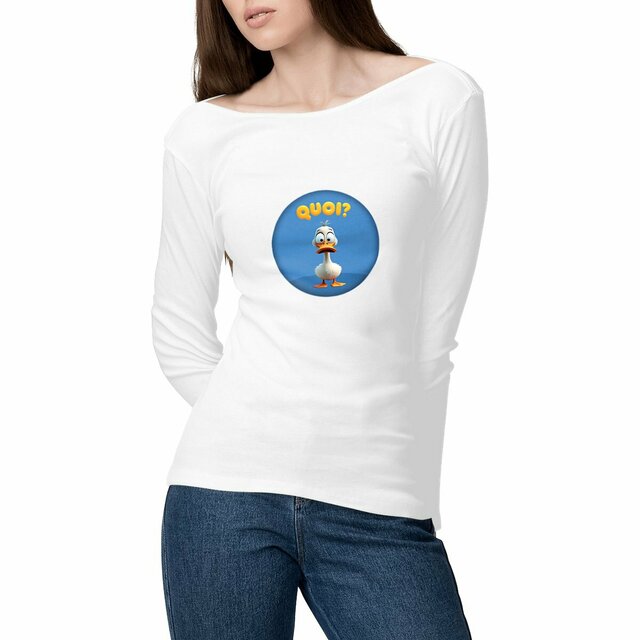 Image front ❀ T-Shirt Léger Femme Manches longues ~Premium ✦ PETIT CANARD [🌐 FR] ✨