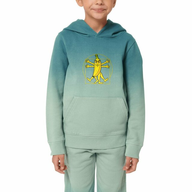 Image front ❀ Sweat à Capuche Standard Oversize Dip Dye Enfant Unisexe ~Premium+ ✦ LA BANANE DE VITRUVE [🌐 FR] ✨