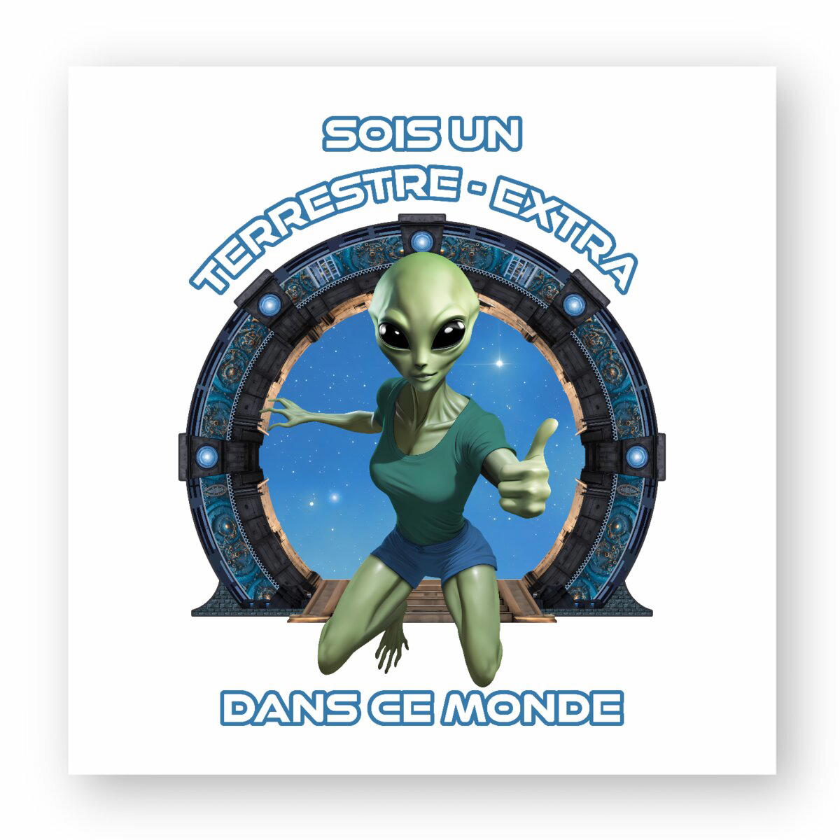 Image front ❀ Autocollant Carré / Sticker ~Premium ✦ ZETA (EXTRA-TERRESTRE) [🌐 FR] ✨