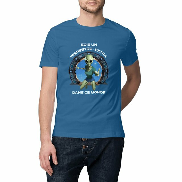 Image front ❀ T-Shirt Mi-Épais Unisexe ~Premium+ ✦ ZETA (EXTRA-TERRESTRE) [🌐 FR] ✨