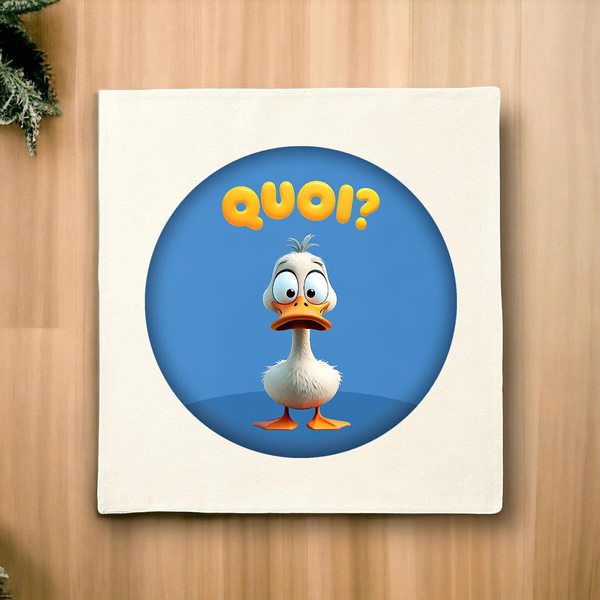 Image front ❀ Housse de coussin ~Premium+ ✦ PETIT CANARD [🌐 FR] ✨