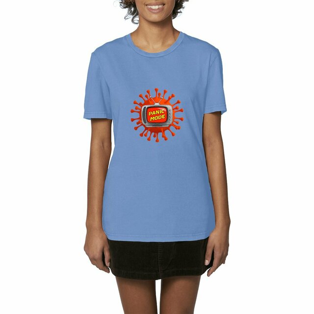 Image front ❀ T-Shirt Mi-Léger Unisexe Vintage ~Premium ✦ PANIC MODE [🌐 FR] ✨