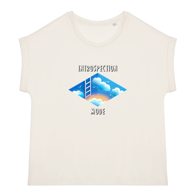Image back ❀ T-Shirt Mi-Léger Femme Manches à Revers ~Premium ✦ INTROSPECTION MODE [🌐 INT] ✨