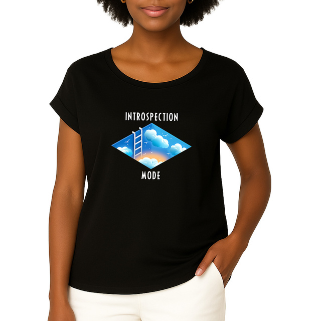 Image du produit ❀ T-Shirt Mi-Léger Femme Manches à Revers ~Premium ✦ INTROSPECTION MODE [🌐 INT] ✨
