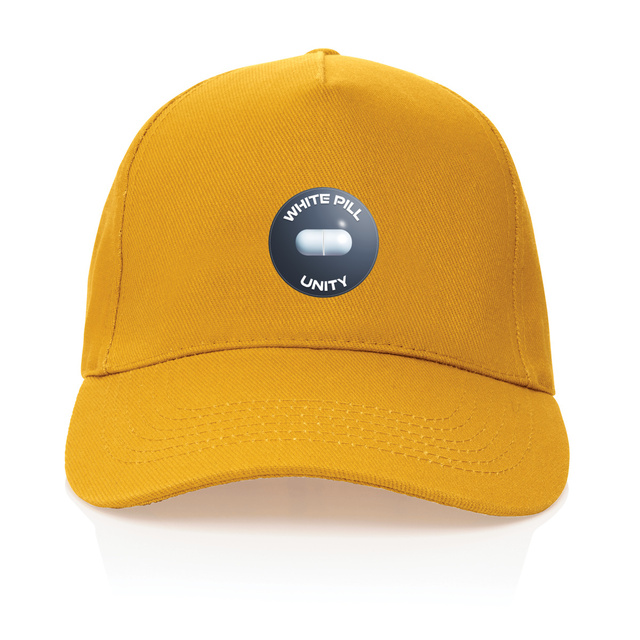 Image front ❀ Casquette 100% Recyclée ✦ WHITE PILL UNITY [🌐 EN] ✨