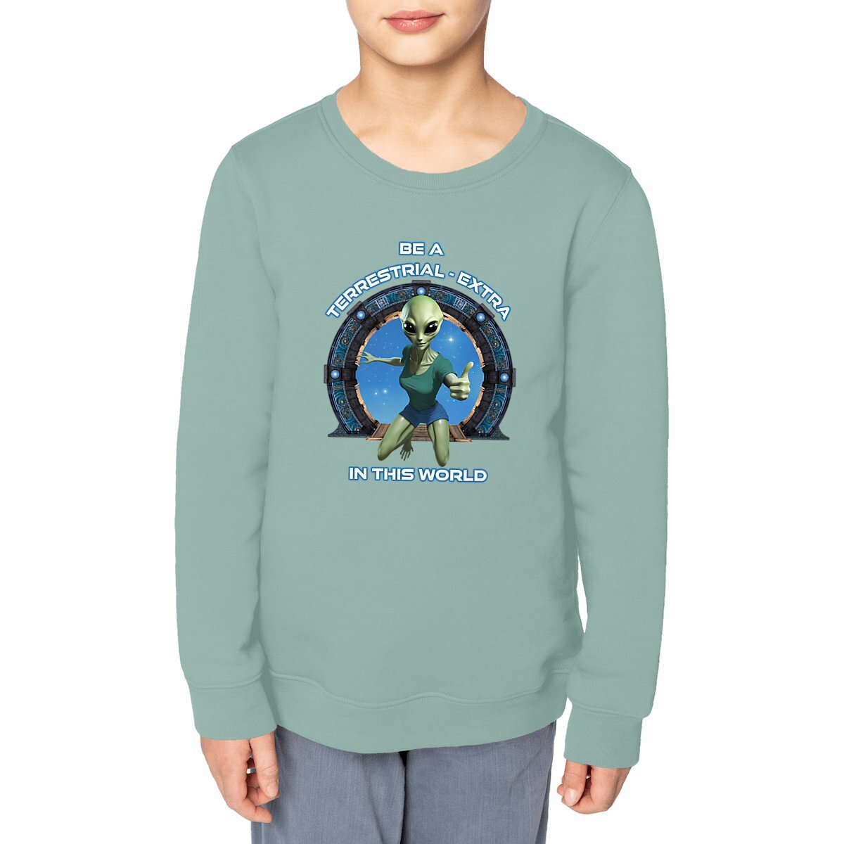 Image front ❀ Sweat-Shirt Standard Unisexe Enfant ~Premium ✦ ZETA (ALIEN) [🌐 EN] ✨