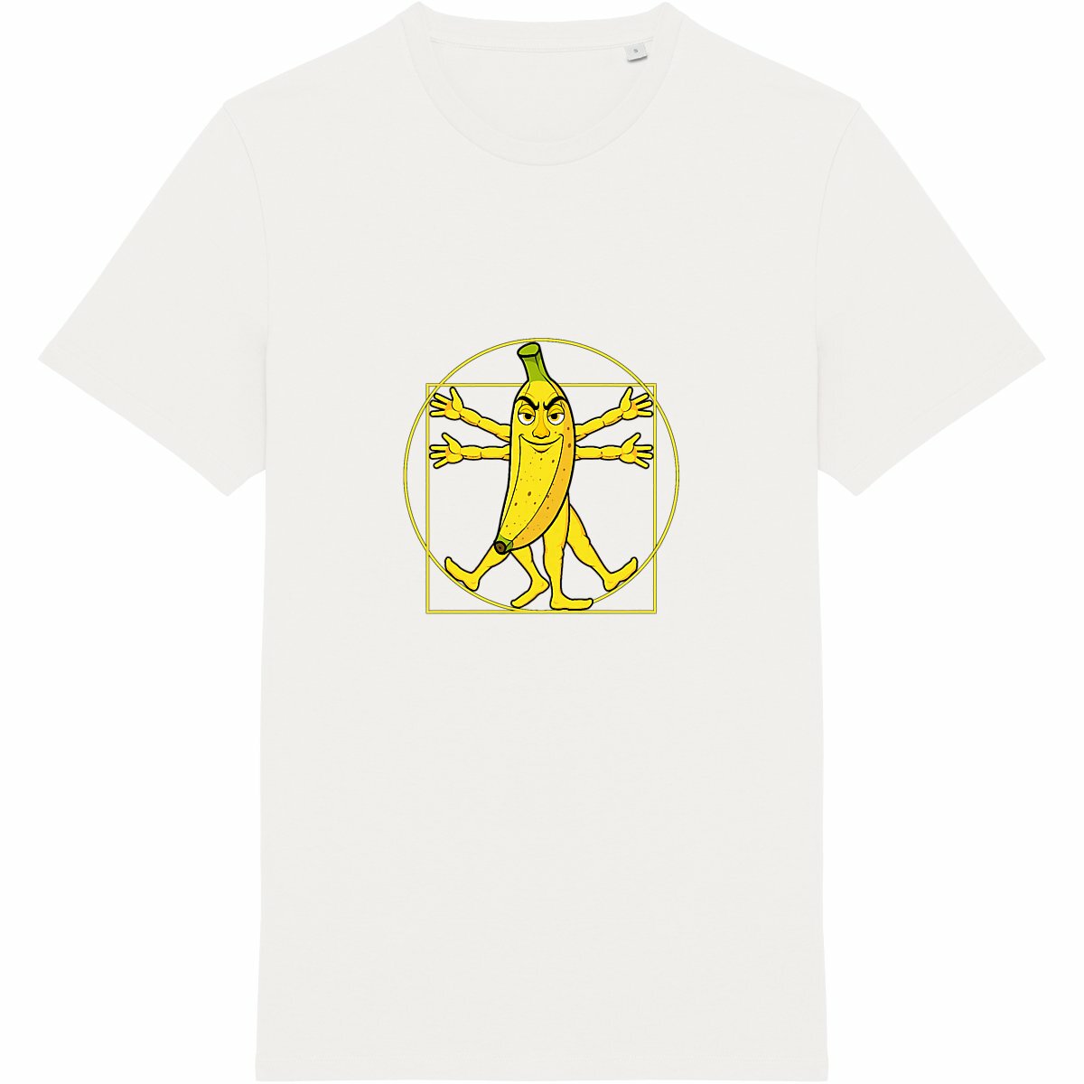 Image back ❀ T-Shirt Unisexe Mi-Épais Made in Portugal ~Premium ✦ LA BANANE DE VITRUVE [🌐 FR] ✨