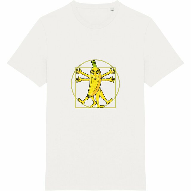 Image back ❀ T-Shirt Unisexe Mi-Épais Made in Portugal ~Premium ✦ LA BANANE DE VITRUVE [🌐 FR] ✨