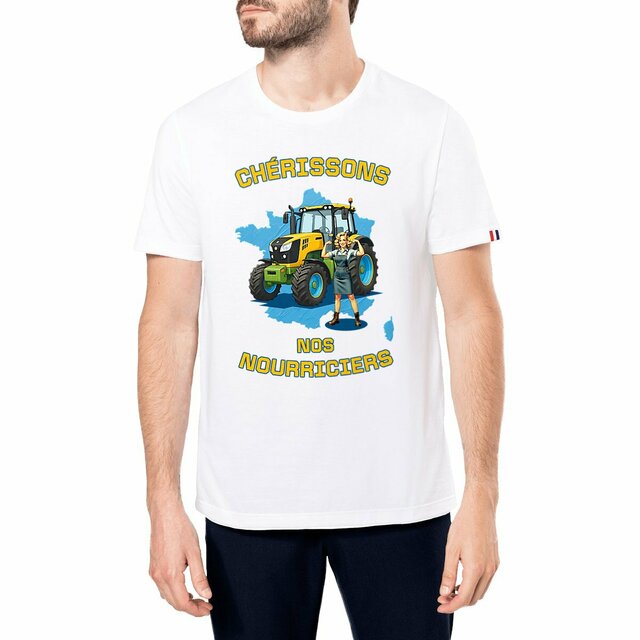 Image front ❀ T-Shirt Mi-Épais Homme Made in France ~Premium+ ✧ SOUTENONS NOS FERMES [🌐 FR] ✨