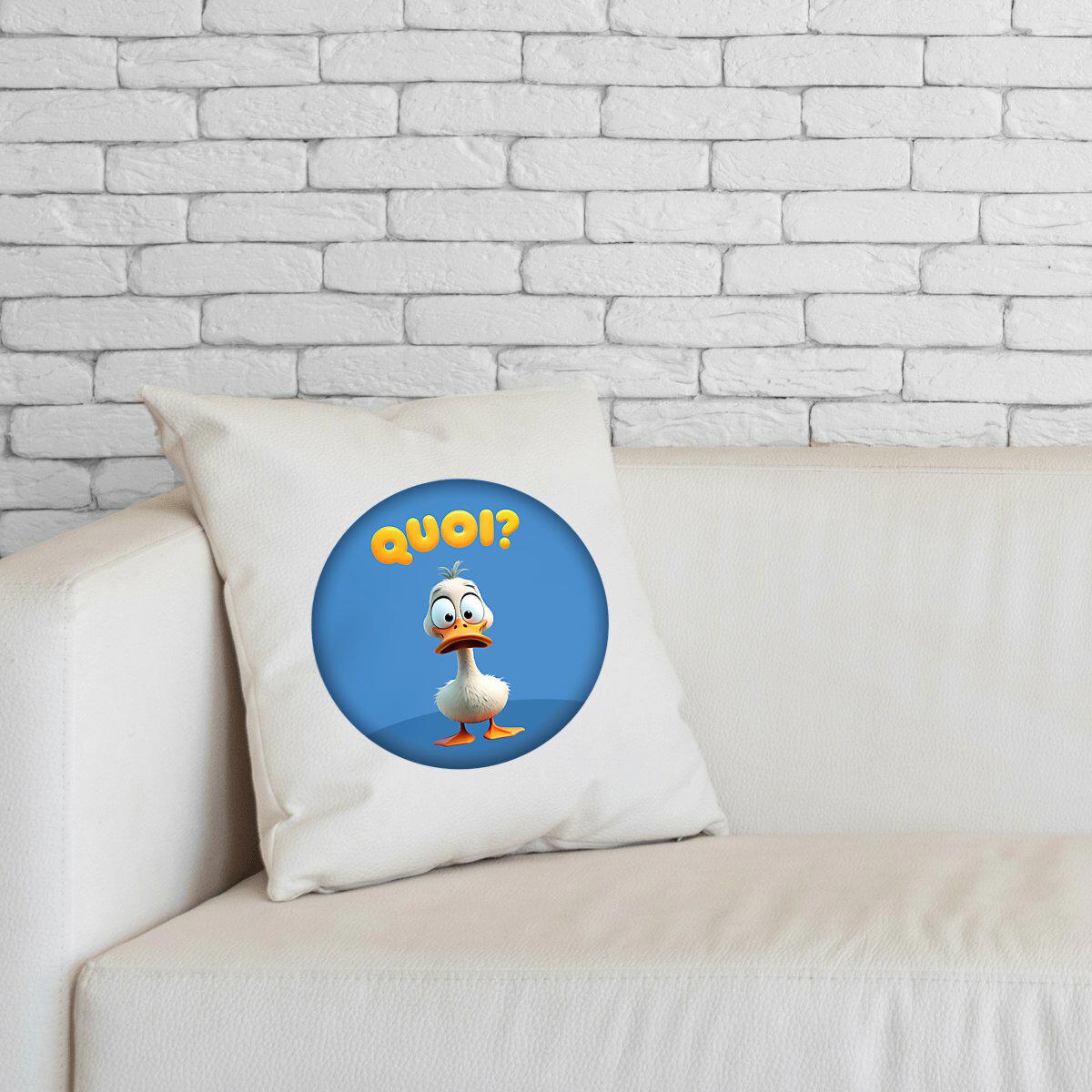 Image front ❀ Coussin + housse ~Premium+ ✦ PETIT CANARD [🌐 FR] ✨