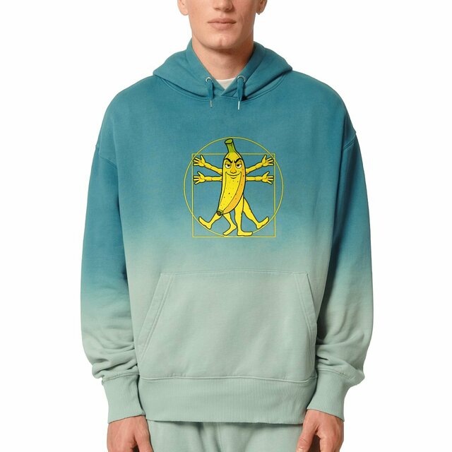 Image front ❀ Sweat à Capuche Standard Dip Dye Oversized Unisexe ~Premium+ ✦ LA BANANE DE VITRUVE [🌐 FR] ✨