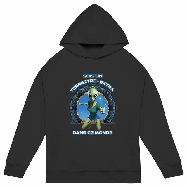 Image back ❀ Sweat-Shirt Standard à Capuche Unisexe Oversize ~Premium+ ✦ ZETA (EXTRA-TERRESTRE) [🌐 FR] ✨