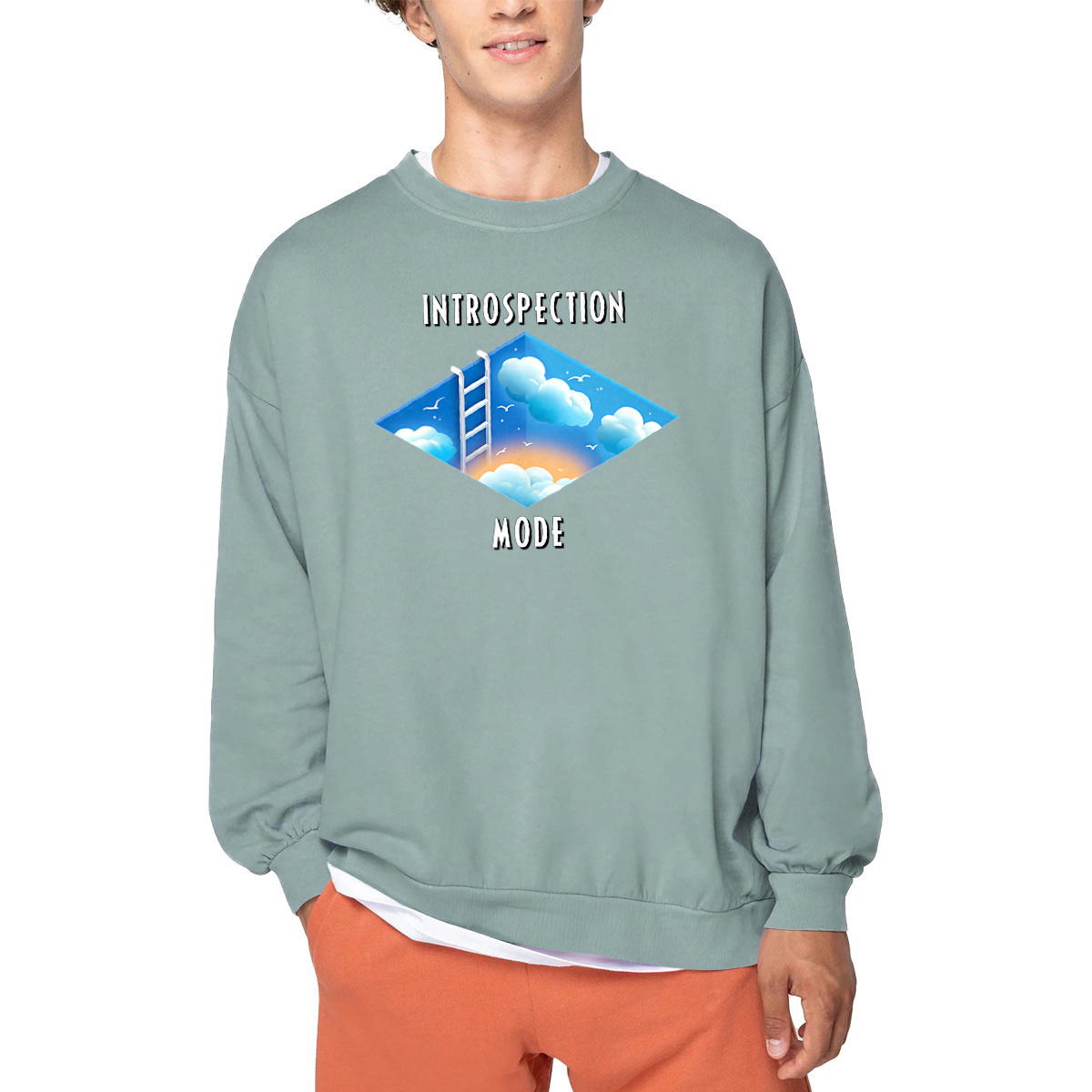 Image front ❀ Sweat-Shirt Standard Oversize Unisexe Made in Portugal ~Premium+ ✦ INTROSPECTION MODE [🌐 INT] ✨