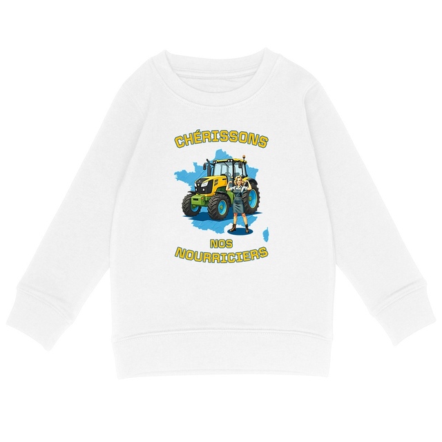 Image back ❀ Sweat-Shirt Standard Unisexe Enfant ~Premium ✧ SOUTENONS NOS FERMES [🌐 FR] ✨