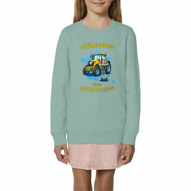 Image front ❀ Sweat-Shirt Standard Unisexe Enfant ~Premium ✧ SOUTENONS NOS FERMES [🌐 FR] ✨