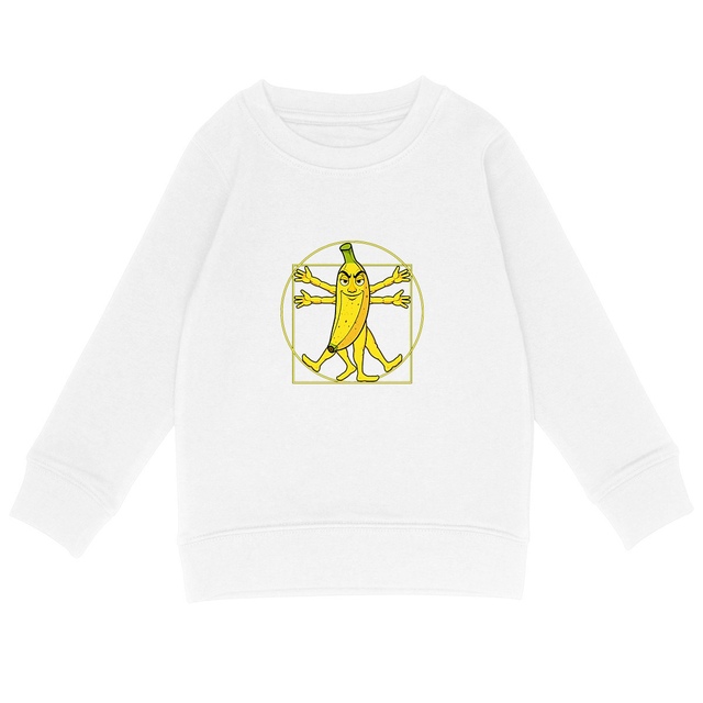 Image back ❀ Sweat-Shirt Standard Unisexe Enfant ~Premium ✦ LA BANANE DE VITRUVE [🌐 FR] ✨