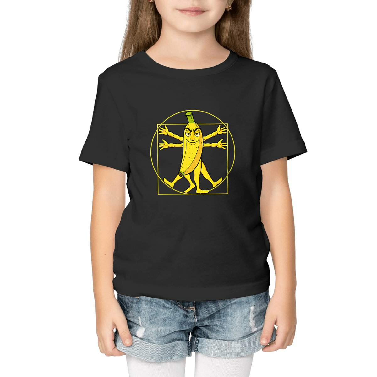 Image front ❀ T-Shirt Léger Unisexe Enfant ~Change ✦ LA BANANE DE VITRUVE [🌐 FR] ✨