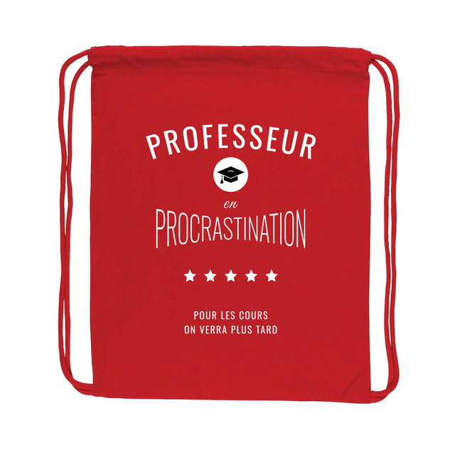 Image back ❀ Sac À Dos À Cordelettes Recyclé ~Premium ✦ PROCRASTINATION [🌐 FR] ✨