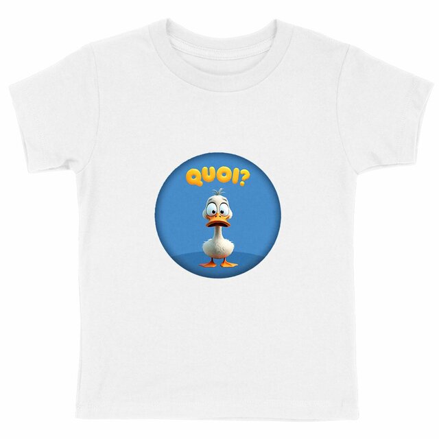 Image back ❀ T-Shirt Mi-Léger Unisexe Enfant ~Premium+ ✦ PETIT CANARD [🌐 FR] ✨