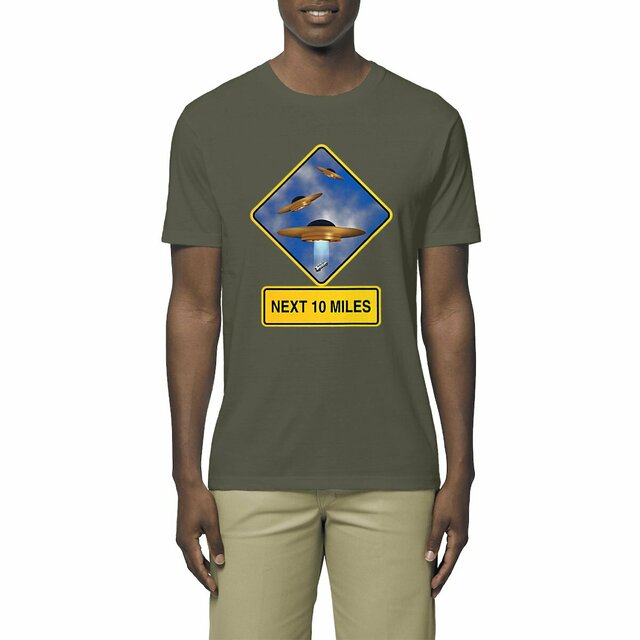 Image front ❀ T-Shirt Mi-Léger Unisexe ~Premium ✦ UFO ALERT [🌐 EN] ✨