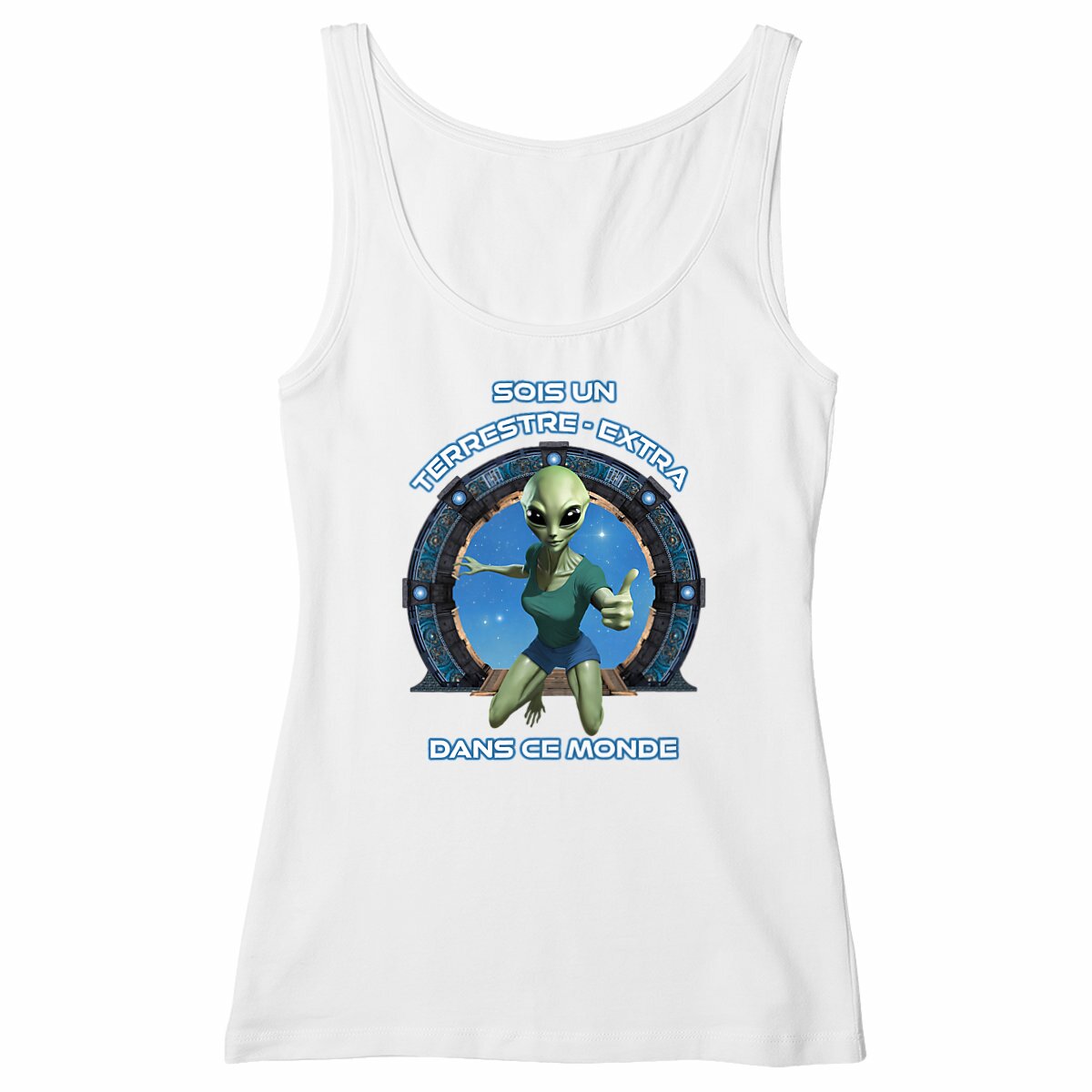 Image back ❀ Débardeur Mi-Léger Femme Cintré ~Premium ✦ ZETA (EXTRA-TERRESTRE) [🌐 FR] ✨