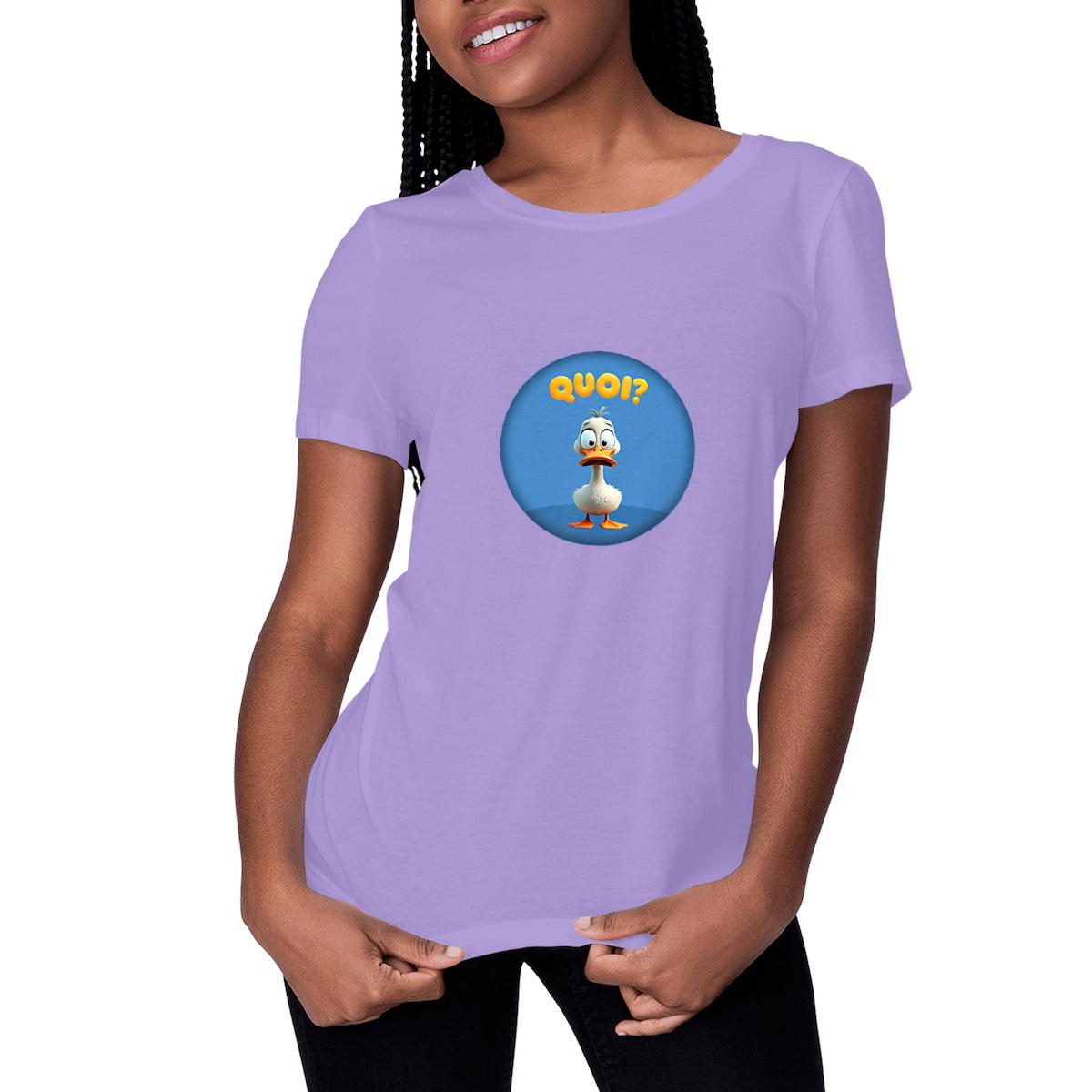 Image front ❀ T-Shirt Mi-Léger Femme ~Premium+ ✦ PETIT CANARD [🌐 FR] ✨