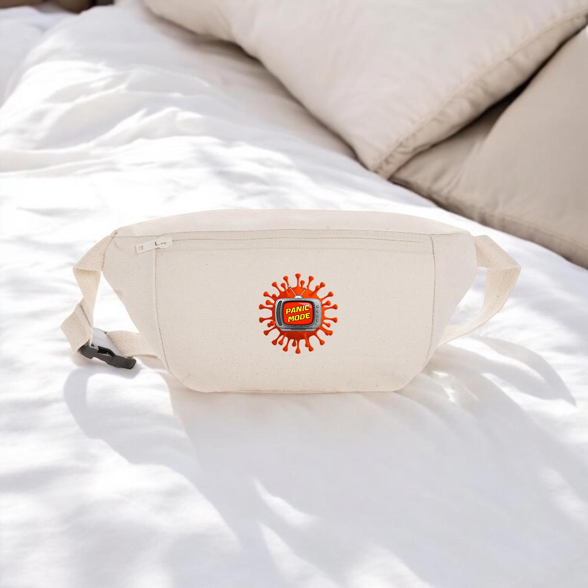 Image front ❀ Sac Banane En Toile Recyclée ~Premium+ ✦ PANIC MODE [🌐 FR] ✨