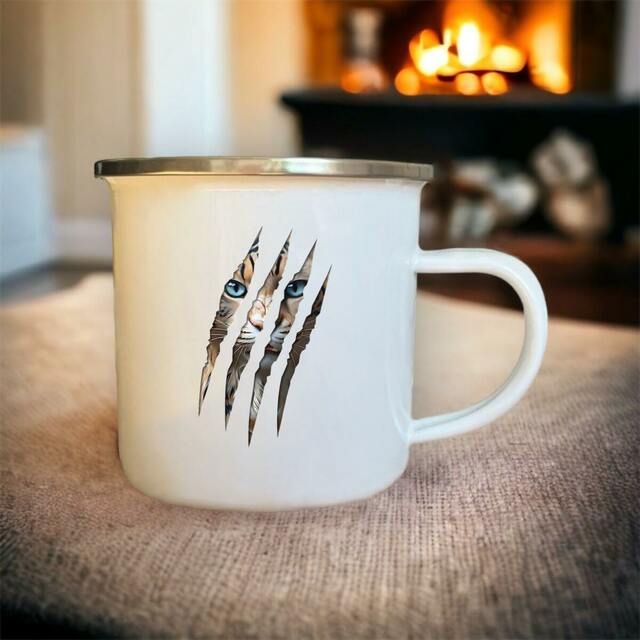 Image front ❀ Mug Metal Imprimé Sur Chaque Côté ✦ LA GRIFFE DU CHAT [🌐 INT] ✨