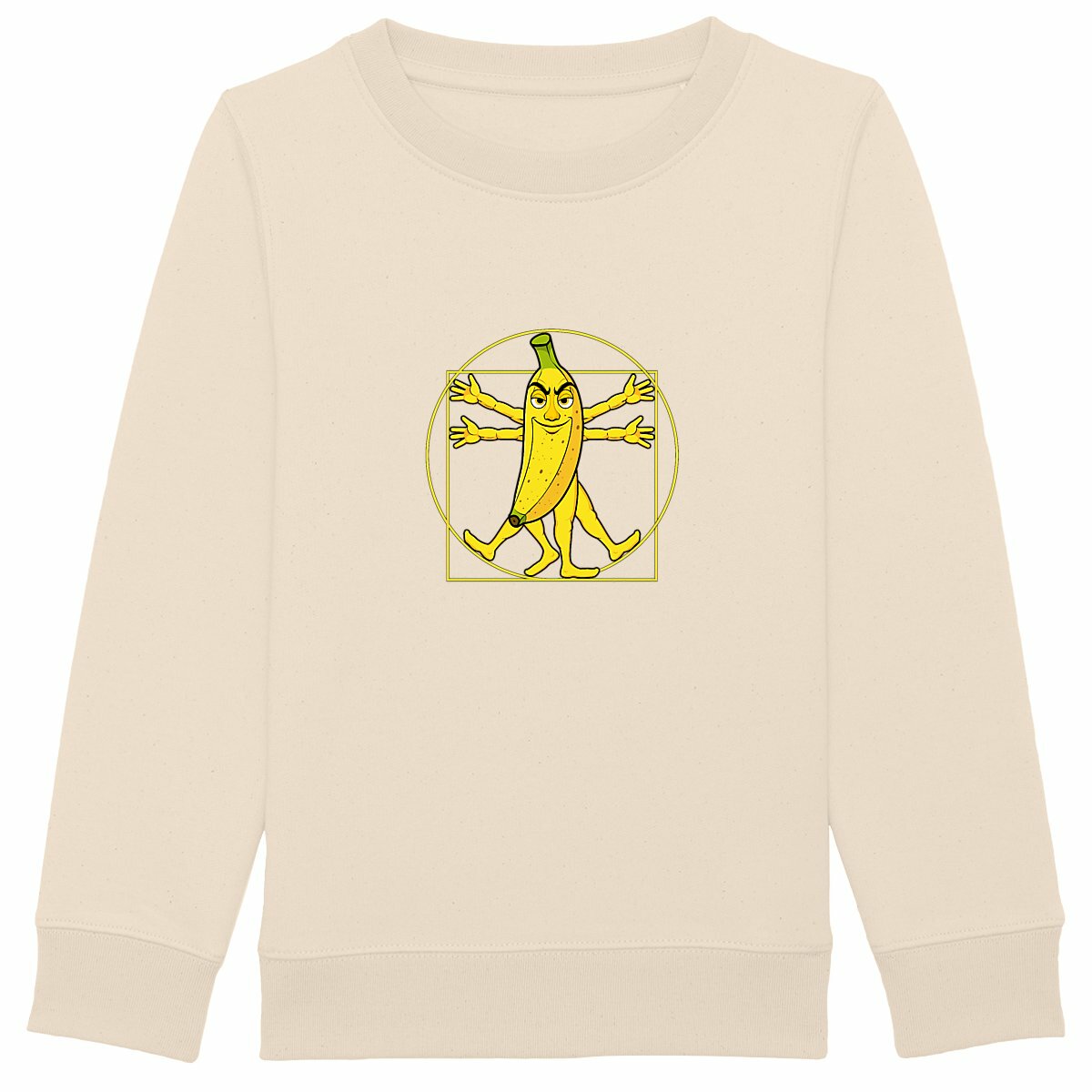 Image back ❀ Sweat-Shirt Épais Unisexe Enfant ~Premium+ ✦ LA BANANE DE VITRUVE [🌐 FR] ✨