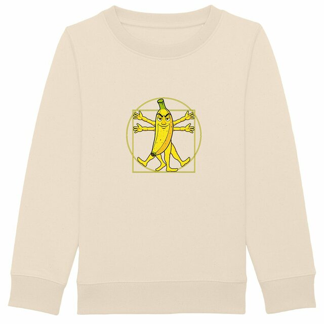 Image back ❀ Sweat-Shirt Épais Unisexe Enfant ~Premium+ ✦ LA BANANE DE VITRUVE [🌐 FR] ✨