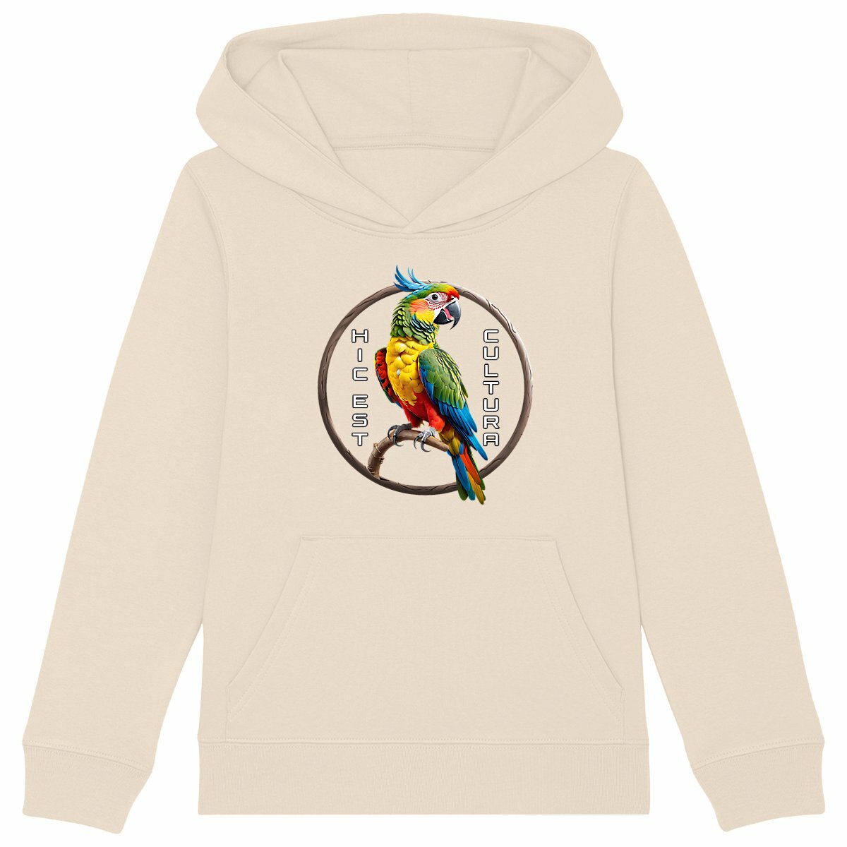 Image back ❀ Sweat-Shirt Épais à Capuche Unisexe Enfant ~Premium+ ✦ PERROQUET [🌐 LAT] ✨