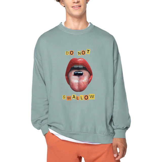 Image front ❀ Sweat-Shirt Standard Oversize Unisexe Made in Portugal ~Premium+ ✦ BLACK PILL - NE PAS AVALER [🌐 EN] ✨