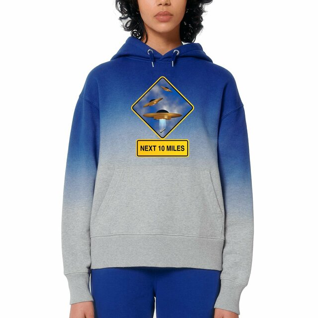 Image front ❀ Sweat à Capuche Standard Dip Dye Oversized Unisexe ~Premium+ ✦ UFO ALERT [🌐 EN] ✨