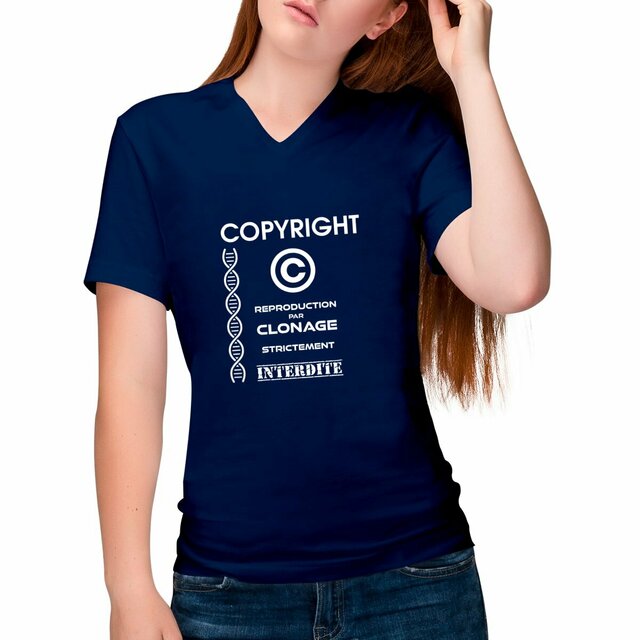 Image front ❀ T-Shirt Léger Femme Col V ~Change ✦ L'ANTI-CLONE [🌐 FR] ✨