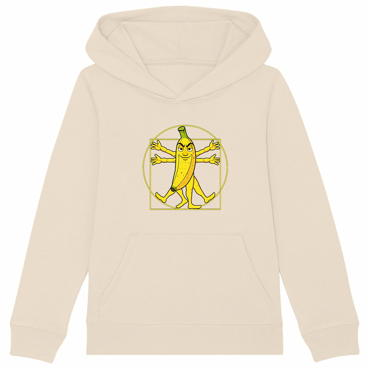 Image back ❀ Sweat-Shirt Épais à Capuche Unisexe Enfant ~Premium+ ✦ LA BANANE DE VITRUVE [🌐 FR] ✨