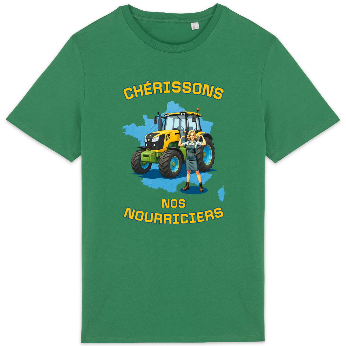 Image back ❀ T-Shirt Mi-Léger Unisexe ~Premium ✧ SOUTENONS NOS FERMES [🌐 FR] ✨