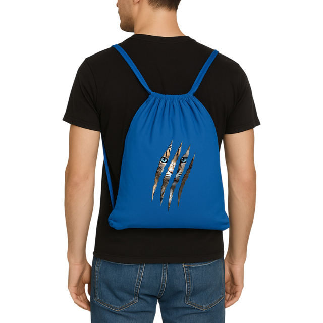 Image front ❀ Sac À Dos À Cordelettes Recyclé ~Premium ✦ LA GRIFFE DU CHAT [🌐 INT] ✨