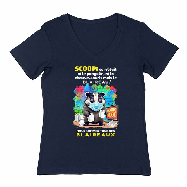 Image back ❀ T-Shirt Léger Femme Col V ~Change ✦ PANIC MODE [🌐 FR] ✨