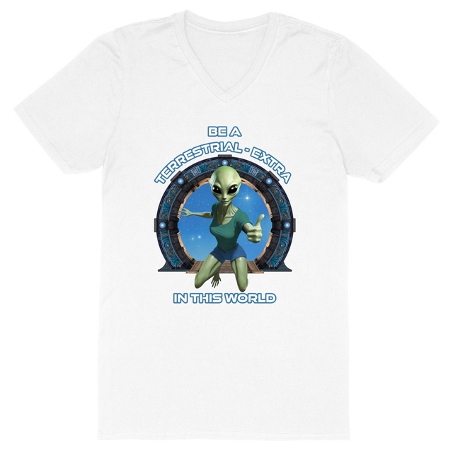 Image back ❀ T-Shirt Léger Homme Col V ~Change ✦ ZETA (ALIEN) [🌐 EN] ✨