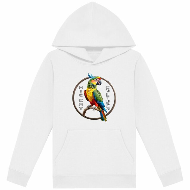 Image back ❀ Sweat-Shirt Standard à Capuche Unisexe Enfant ~Premium ✦ PERROQUET [🌐 LAT] ✨