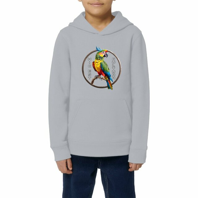 Image front ❀ Sweat-Shirt Standard à Capuche Unisexe Enfant ~Premium ✦ PERROQUET [🌐 LAT] ✨