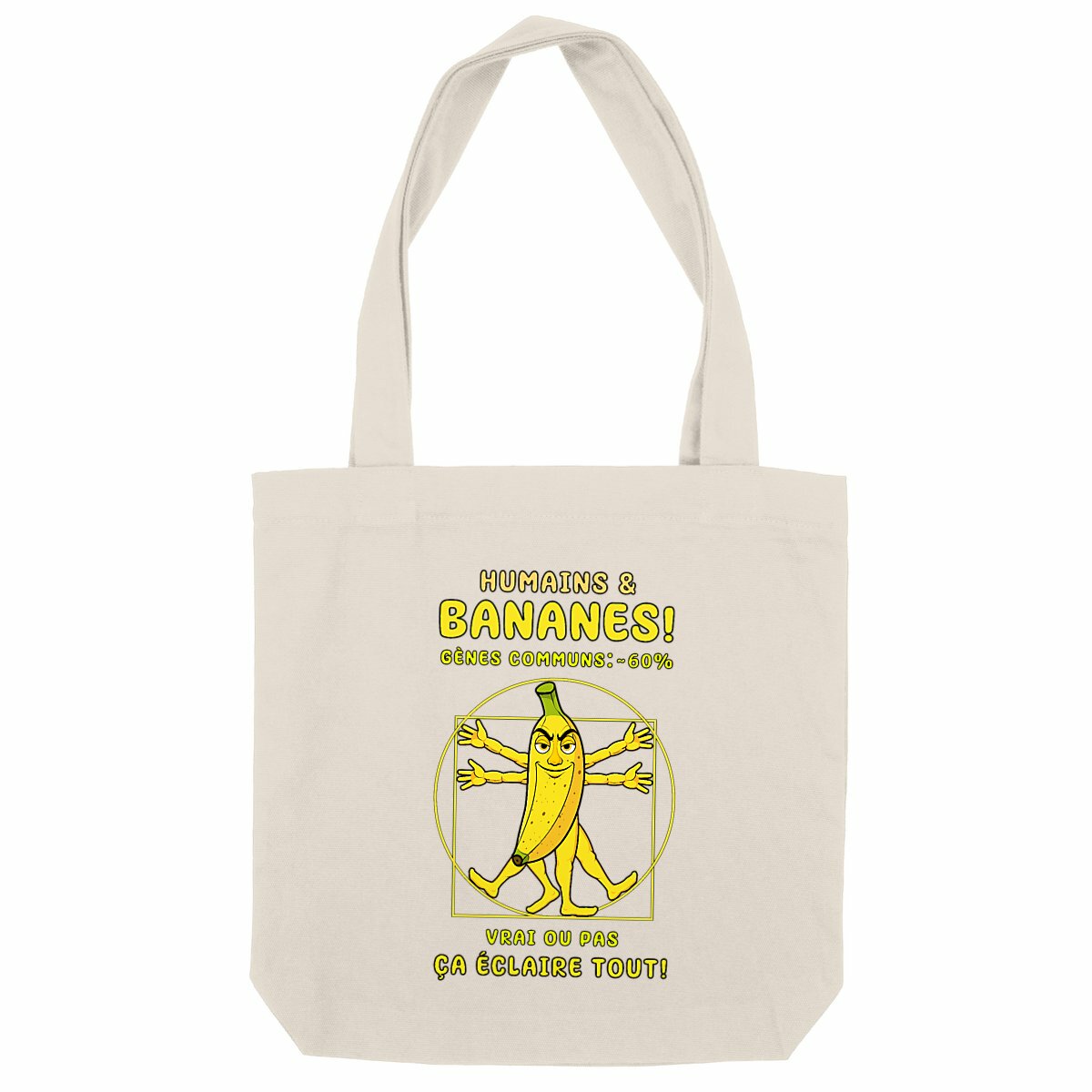 Image back ❀ Totebag Épais ~Premium+ ✦ LA BANANE DE VITRUVE [🌐 FR] ✨