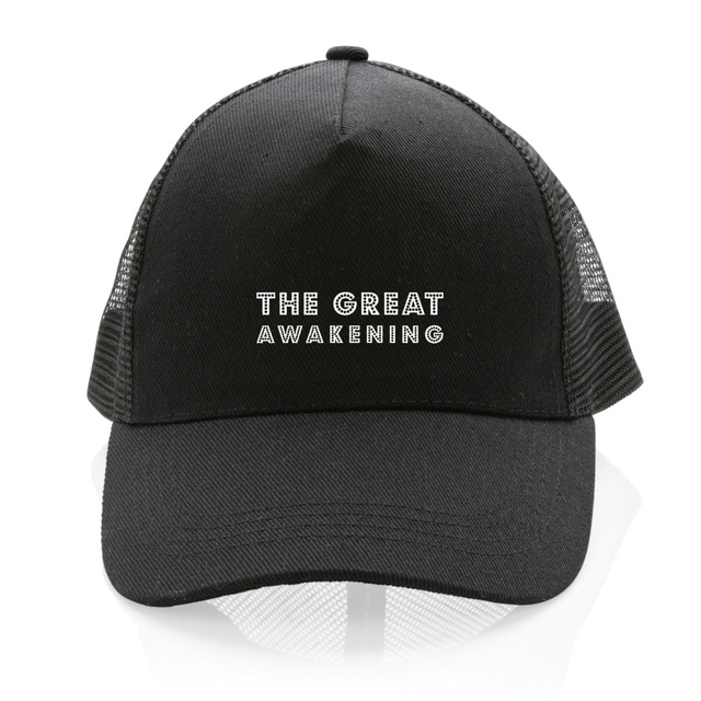 Image front ❀ Casquette Trucker 100% recyclée ✦ THE GREAT AWAKENING [🌐 EN] ✨