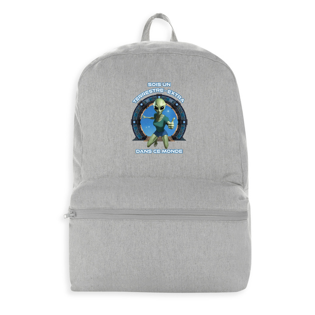 Image front ❀ Sac à Dos 100% Recyclé ✦ ZETA (EXTRA-TERRESTRE) [🌐 FR] ✨