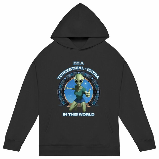Image back ❀ Sweat-Shirt Standard à Capuche Unisexe Oversize ~Premium+ ✦ ZETA (ALIEN) [🌐 EN] ✨
