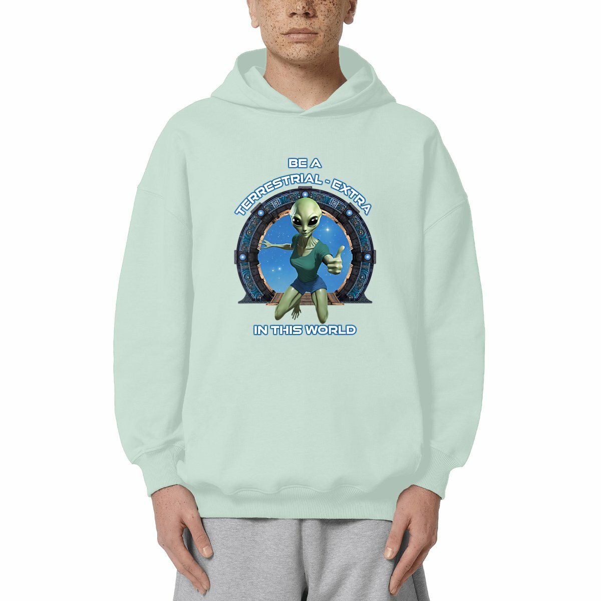 Image front ❀ Sweat-Shirt Standard à Capuche Unisexe Oversize ~Premium+ ✦ ZETA (ALIEN) [🌐 EN] ✨