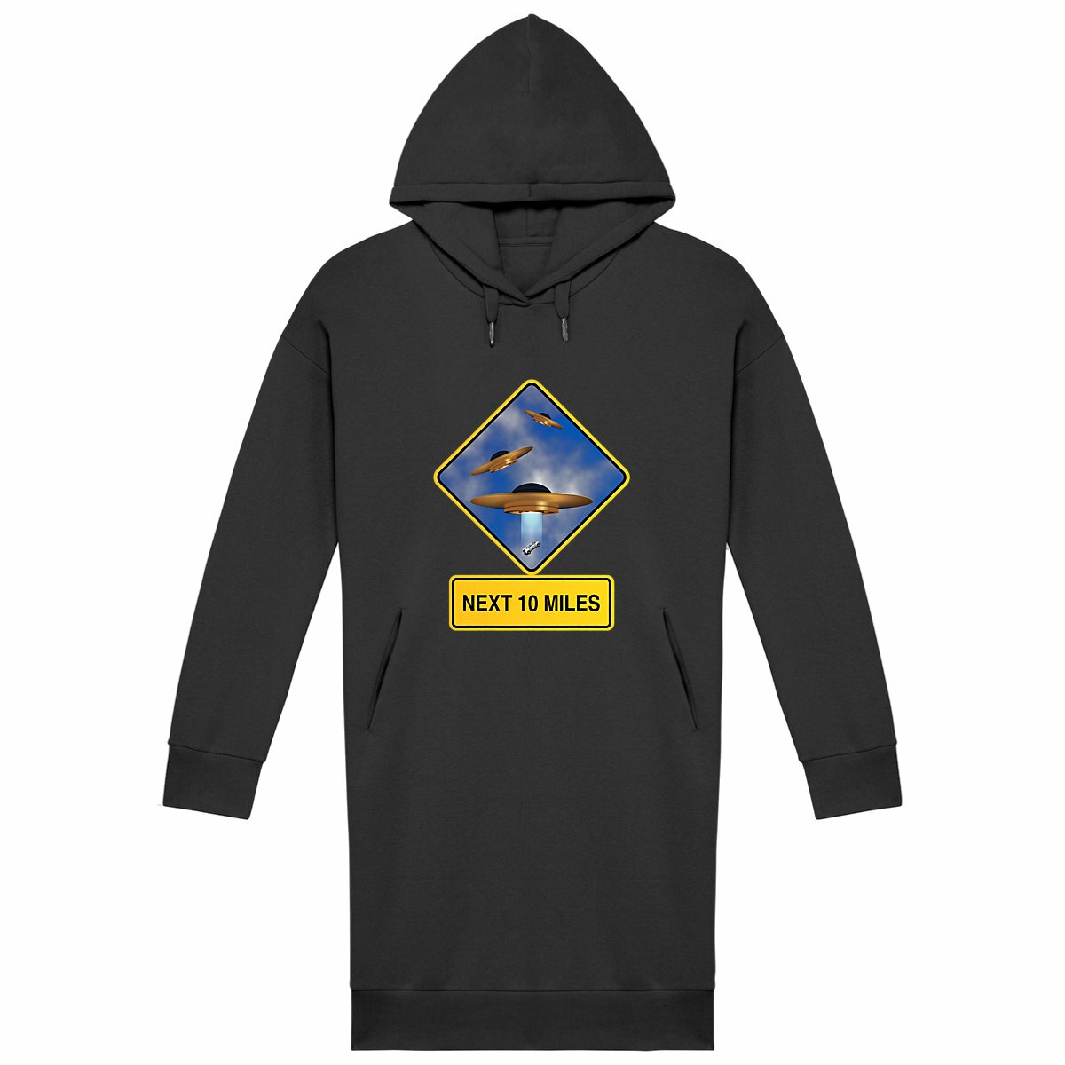 Image back ❀ Robe Sweat Lourde à Capuche Femme ~Premium+ ✦ UFO ALERT [🌐 EN] ✨