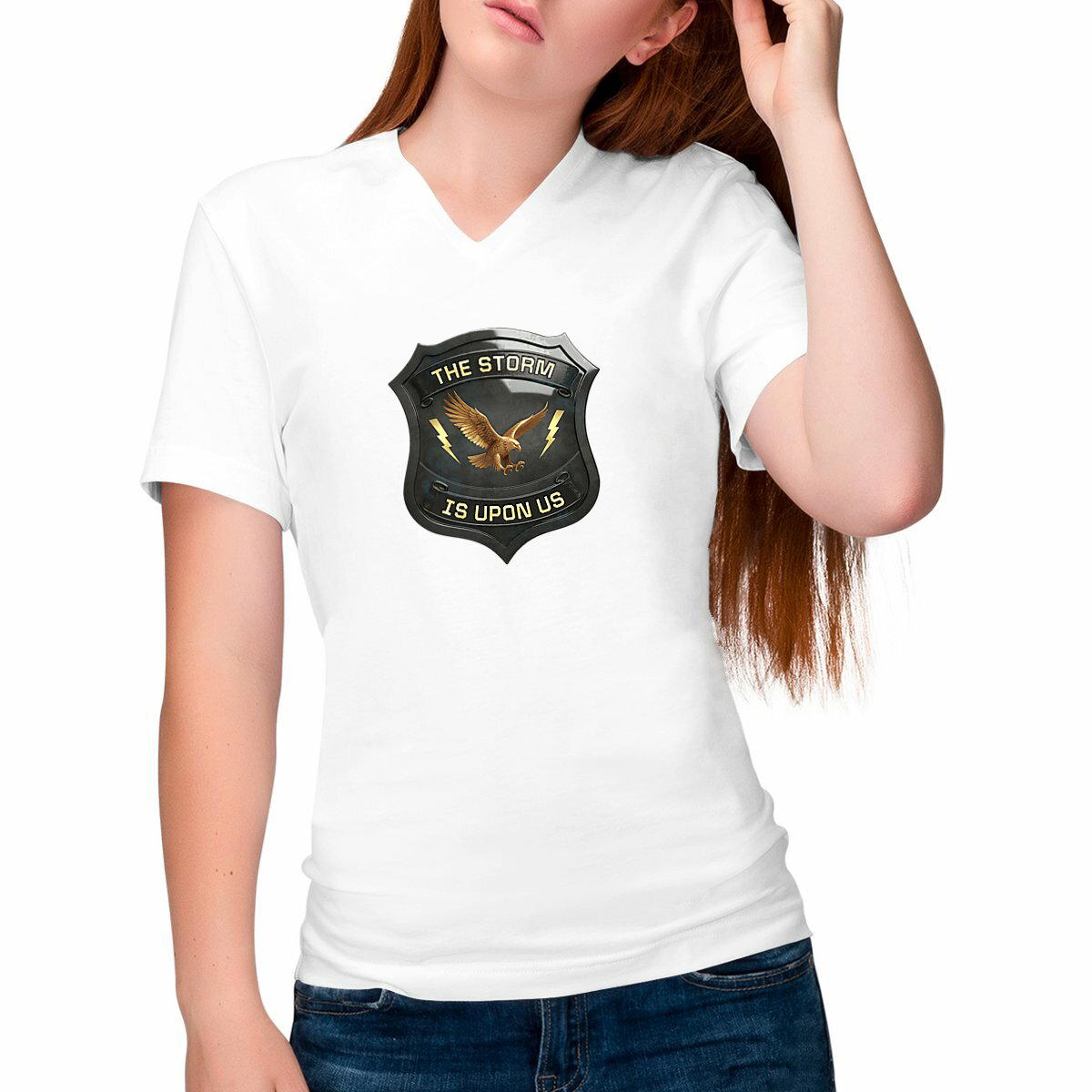 Image front ❀ T-Shirt Léger Femme Col V ~Change ✦ THE STORM IS UPON US [🌐 EN] ✨