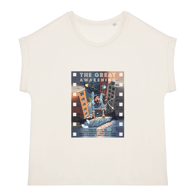 Image back ❀ T-Shirt Mi-Léger Femme Manches à Revers ~Premium ✦ THE GREAT AWAKENING [🌐 EN] ✨